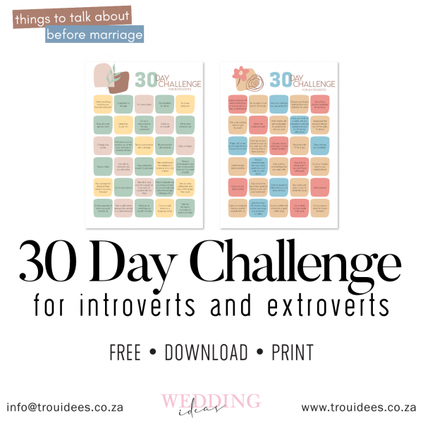 30 Day Challenge for Introverts & Extroverts